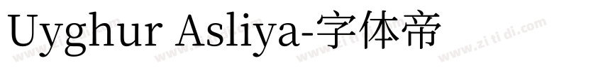 Uyghur Asliya字体转换